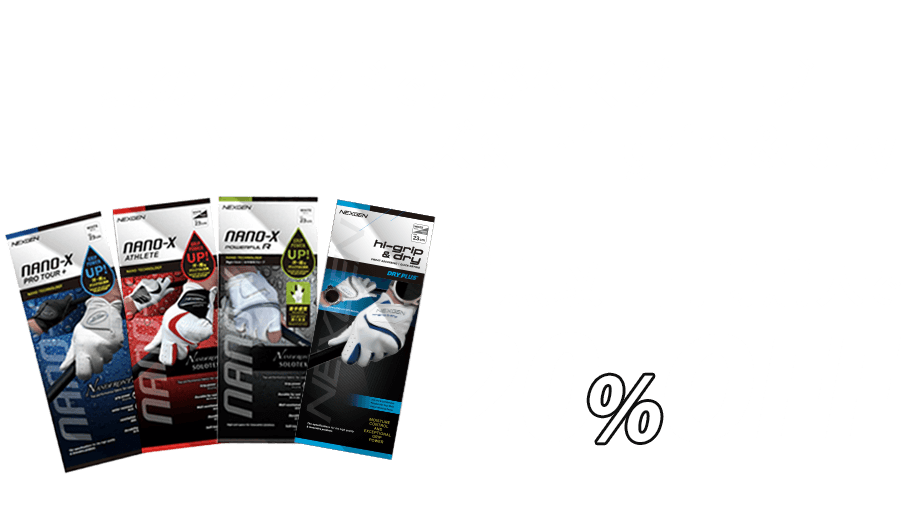 夏のラウンドで差が付くグローブ「NANO-X」シリーズ＆「hi-grip & dry」2点以上同時購入で20%OFF