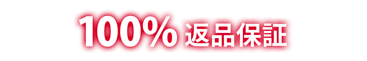 100%返品保証
